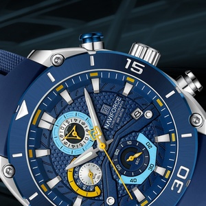 นาฬิกาควอตซ์กันน้ำ NAVIFORCE 8038 สำหรับผู้ชาย นาฬิกาโครโนกราฟเรืองแสง ของขวัญสำหรับผู้ชาย - Product Image 3