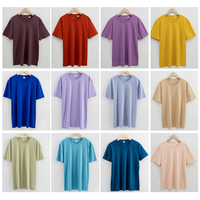 T-shirt en coton mercerisé doux 160S 190g pour homme, coupe ajustée, tricoté uni, séchage rapide, impression de logo personnalisé, vente en gros