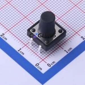 GT-TC152B-H130-L1 Tactile Switch Through hole-4P,12x12mm Switch Single Pole Single Throw Round Button 2.5N Through Hole - Product Image 1