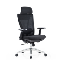 Chaise de bureau ergonomique de haute qualité, siège à dossier haut en maille, confortable, avec repose-pieds