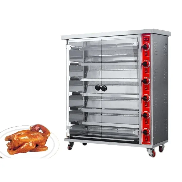 أفضل سعر أعلى جودة 3 قضبان Asadores Pollos Asador دي Pollos شواء الدجاج الكهربائية فرن روتيسيري للشي للأغذية شاحنة