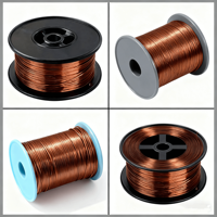 Alambre de Cobre Esmaltado Plano para Bobinado, Ligero, para la Construcción de Transformadores y Motores de Bajo Costo, Tamaños Personalizados