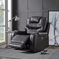 Fauteuil de massage électrique extensible multifonctionnel en cuir pour salon, personnalisable et de luxe – Vente en gros