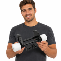 Kit de protection antichute CNC en aluminium anodisé noir pour moto, avec support décalé et patin Delrin, sans découpe