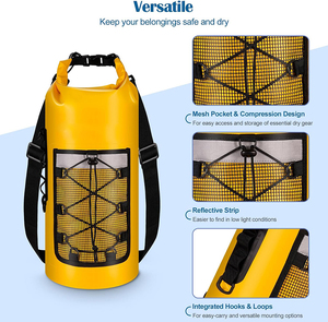 10L 20L <strong>Waterproof</strong> Floating Roll Top Sack Lightweight Backpack Storage <strong>Bag</strong> Dry <strong>Bag</strong> for Travel Boating Kayaking Surfing Swimming - Product Image 6