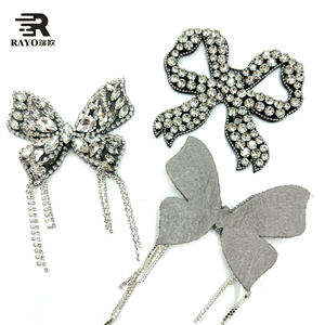 คริสตัลพลอยเทียมแบบโซ่ทำด้วยมือแผ่นปะติดโบว์ลายดอกไม้ประดับโบว์ผ้าคาดศีรษะและผ้าคาดศีรษะทำจาก3D - Product Image 1