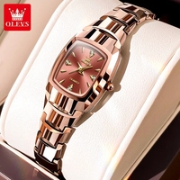 Jam Tangan Mewah OLEVS 7006 Tahan Air dengan Kalender, Jam Tangan Quartz untuk Wanita dan Pria, Hadiah untuk Pasangan, Montre, Relojes, Uhr Homme