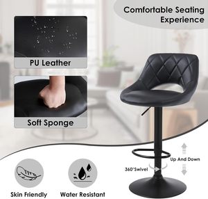 Chaises <span class=keywords><strong>de</strong></span> salle à manger hautes <span class=keywords><strong>chaise</strong></span> <span class=keywords><strong>de</strong></span> <span class=keywords><strong>bar</strong></span> assise moderne <span class=keywords><strong>de</strong></span> <span class=keywords><strong>65</strong></span> <span class=keywords><strong>cm</strong></span> tabouret <span class=keywords><strong>de</strong></span> <span class=keywords><strong>bar</strong></span> haut <span class=keywords><strong>de</strong></span> gamme rembourré en cuir PU tabourets <span class=keywords><strong>de</strong></span> <span class=keywords><strong>bar</strong></span> pivotants cuisine - Product Image 6