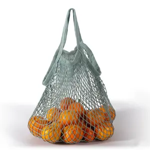 Подгонянные сумки для покупок многоразовые хлопковые сетчатые продуктовые сумки мармелад роща Хлопковая Сумка