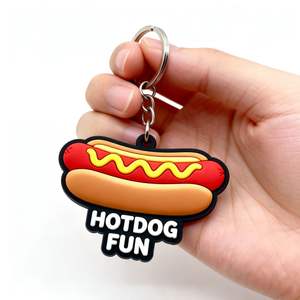 制造商免费样品 高品质 直接销售 批发 商务广告礼品 硅胶软橡胶 PVC 钥匙扣 - Product Image 2