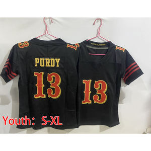 美式足球球衣97博萨85乔治·基特尔13布罗克·珀迪23克里斯蒂安·麦卡弗里旧金山对抗青年球衣 - Product Image 4