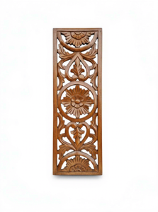 Ensemble de 2 panneaux muraux en bois sculptés à la main, art mural encadré brun, sculptures murales décoratives en bois pour salon, chambre, bureau à domicile - Product Image 3