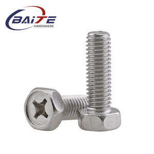 ステンレス鋼外部六角形フィリップスクロス凹型ボルトGB29.2トリム亜鉛メッキ耐損失接着剤インチ - Product Image 2