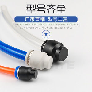 Zoni Pneumatic <b>Connector</b> PPF Cap Straight <b>Quick</b> Insert Air Hose Plug 04 06 08 10 12 14 16 Mm PBT Plastic Fittings - Product Image 1