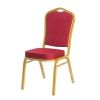 Vente en gros de chaises de réception de mariage à dossier haut chaise de banquet empilable en velours en tissu pour hôtel