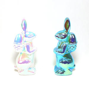 2025 Venta caliente varios tamaños vidrio personalizado pequeño <span class=keywords><strong>conejo</strong></span> estatuilla buena primavera <span class=keywords><strong>Pascua</strong></span> regalos para niños artesanías para el hogar - Product Image 5