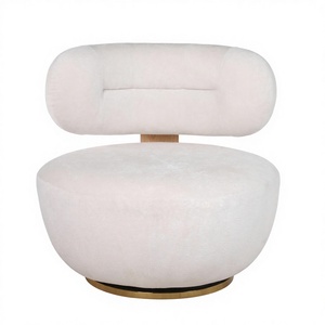 Modern Stylish Design Rotatable Single <strong>Sofa</strong> with <strong>Large</strong> Backrest and Elastic <strong>Cushions</strong> Wood Frame Sponge Filled - Product Image 2
