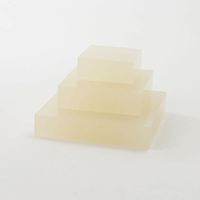 21/2 "épais acrylique Cube bloc bijoux pendentif anneau brillant affichage bureau bloc dégradé Lucite givré présentoir