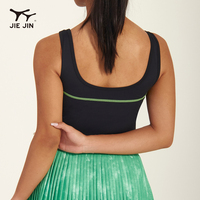 JIEJIN Vêtements de sport personnalisés marque privée conception de dos en U haut soutien d'entraînement haut débardeur sport tennis soutien-gorge de yoga de gymnastique