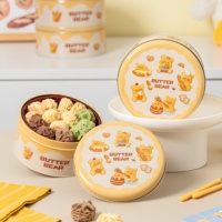 Boîte en métal étamé personnalisée pour gâteaux, tiramisu, biscuits, design de dessin animé, écologique, qualité alimentaire, pour le stockage de chocolats cuits