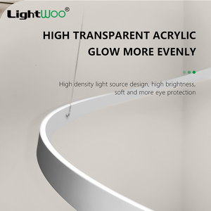 Lampe suspendue LED au design moderne pour salon, lumière blanc chaud, haute luminosité, intensité réglable, anneau en cristal suspendu au <span class=keywords><strong>plafond</strong></span> - Product Image 3