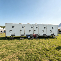 Remorque mobile de couchage de qualité commerciale sur mesure avec 6 lits, climatisation intégrée au toit et chambre extérieure