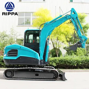 Rippa Escavadeira Pequena 3,5 Ton Zero Cauda Máquinas Escavadeira Mini Escavadeira 2 Ton 3 Ton com Motor Japão Kubota