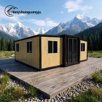 Maison conteneur modulaire détachable moderne avec 2 chambres et toilettes pour solutions d'habitation portables