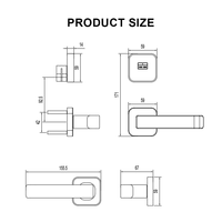 Cerradura Inteligente para Habitaciones de Hotel con Manija Dividida de Aleación de Zinc, Sistema de Gestión de Cerraduras Inteligentes con Tarjeta RFID Electrónica Sin Conexión para Hoteles