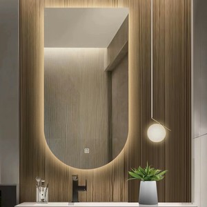 Miroir de salle de bain intelligent à LED de style français, avec éclairage tactile, <span class=keywords><strong>cadre</strong></span> en métal, miroir mural pour hôtel et maison - Product Image 5