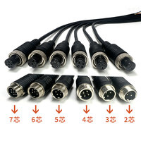 Connecteur d'aviation étanche GX12 à 3 broches, mâle-femelle, avec extrémités étamées, longueur personnalisée