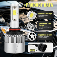 Phares LED de voiture SunRise S2 9007 12V 36W 5200LM 6500K IP67 Étanche Nouvelle Génération Haute Luminosité Plug and Play Adaptation Universelle