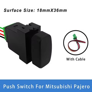 Interrupteur à <span class=keywords><strong>bouton</strong></span> poussoir LED bleu 12V, feux arrière pour Mitsubishi Pajero Triton ML MN Pajero Eclipse Gallant - Product Image 2