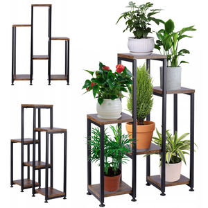 رف زهور خشبي بـ 6 طبقات، حامل نباتات معدني، رف عرض نباتات داخلي للزوايا، حامل زهور متعدد، أرفف تخزين وتنظيم - Product Image 5