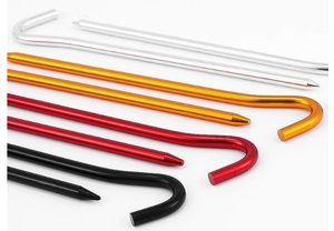 Bạc 6000 loạt Hợp kim nhôm 7 "Câu Hỏi đánh dấu Lều PEG với móc trên đầu trang - Product Image 2