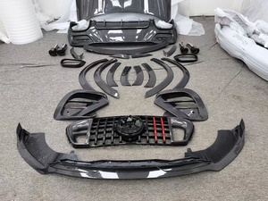 Kit carrozzeria di alta qualità per <span class=keywords><strong>Mercedes</strong></span>-Benz GLE63 53 450 coupé Upgrade <span class=keywords><strong>B</strong></span> stile diffusore anteriore labbro posteriore sopracciglio in fibra di carbonio - Product Image 2