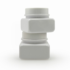 Vente en gros d'usine, pots cosmétiques en plastique carrés noirs de luxe vides de 5G et 15G avec couvercle à vis rond pour crème pour les yeux et lotion - Product Image 3