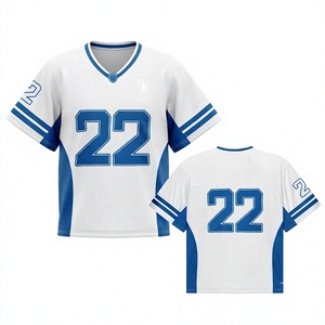Camiseta de Fútbol Americano Personalizada con Cuello en V, Malla Sublimada, Nombre del Equipo, Ropa Deportiva Transpirable, Camiseta para Fanáticos del Fútbol Americano - Product Image 1