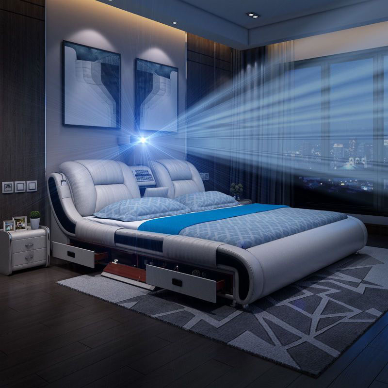 Beds with Built in TV Smart Luxury Bed for TV Lovers