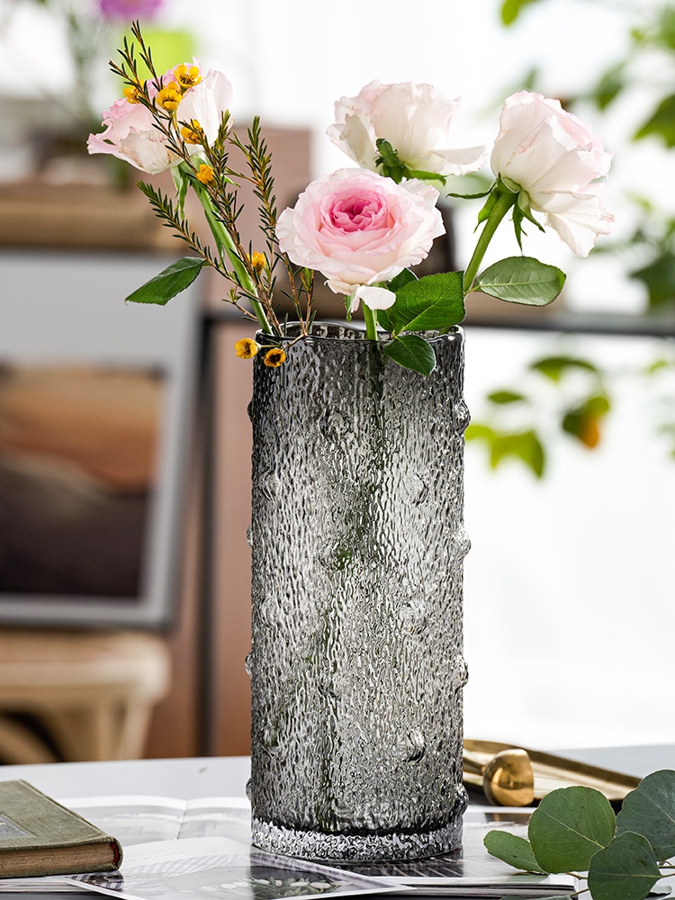 Factory Produced Wholesale Table Cylinder Big Recycled Glass Vase