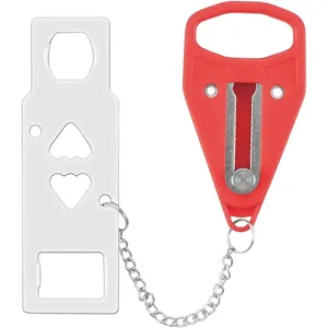 Security <b>Portable</b> Door <b>Lock</b> Latch No Drill Manual Hotel Room Devices for Add Security Holes Removable for Travel Safety - Product Image 1