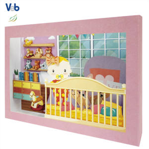 กล่องการ์ดขอบคุณแบบพับได้ 3 มิติ ดีไซน์มืออาชีพ ผลิตจากกระดาษแข็งเคลือบผิวแบบไม่เคลือบสี เป็นมิตรกับสิ่งแวดล้อม ทำด้วยมือ เหมาะสำหรับห้องเด็ก - Product Image 1