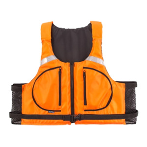 Gilet de sauvetage adulte haute flottabilité 150N orange en polyester maillé pour sauvetage incendie, pêche, dragon boat, natation ML - Product Image 1
