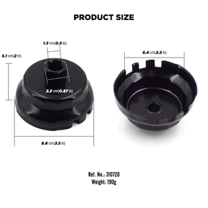 <b>Oil</b> <b>Filter</b> Cap <b>Wrench</b> 64mm 14 Flute Steel <b>Oil</b> <b>Filter</b> Cap Removal Tool - Product Image 2