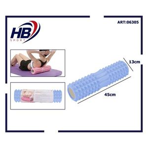 Bâtons de massage en forme de croissant bleu clair 45x13cm, rouleaux de massage pour yoga - Product Image 1