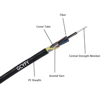 Kabel serat optik luar ruangan 4 inti (G652D PE)-panjang kustom tersertifikasi CE/ROHS/tanda mutu untuk jaringan tulang punggung