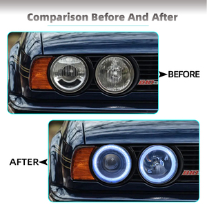 Conjunto de Faros LED Modificados para <span class=keywords><strong>BMW</strong></span> Serie 5 <span class=keywords><strong>E30</strong></span> E34 <span class=keywords><strong>520i</strong></span> 1988-1996, Luz de Señal de Giro DRL, Lámpara Delantera, Conexión Directa - Product Image 3