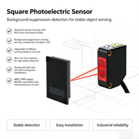 Interrupteur photoélectrique Shenwu EW-BGD300N à suppression d'arrière-plan, à réflexion diffuse, petit spot lumineux, sortie NPN/PNP pour applications industrielles