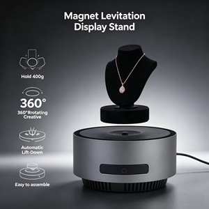 Auto Lift-Down Magnetic Levitating Display Stand Hold 400G 360°Rotating Plug-in Power Floating Platform for Jewelry Advertising - Product Image 5