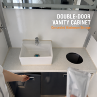Wetruth Remorque Sanitaire Mobile Portable avec Toilettes, Douche et Installation Facile pour Écoles, Parcs et Lieux Publics